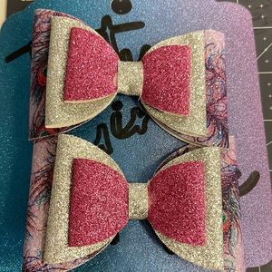 Tutu Girl Magic Peacock Hair-bow 2 pc